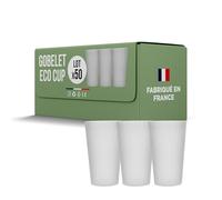 SPARKLERS Club - Juego de 50 vasos reutilizables ECOCUP de 25 cl (33 cl hasta el borde) - Vaso desechable y reutilizable de polipropileno, fácil agarre, vaso Eco Cup para cualquier evento