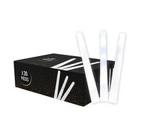 SPARKLERS Club - Lote de 30 varillas luminosas LED color blanco 40 cm - Palo de espuma brillante para bodas y fiestas - 3 modos de parpadeo