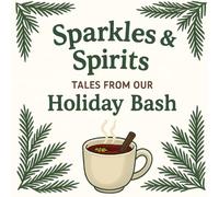 Sparkles & Spirits - Tales from our Holiday Bash: Christmas Party Guest Book - Funny Questions, Awards & Holiday Memories for Coworkers & Collegues & Crew | Gift Idea