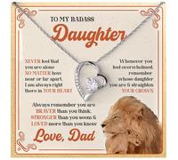 Sparklezza Regalos para hija de padre - Collar para mi hija de papá, regalo de joyería de papá en graduación, día de boda, ideas de regalo para hijas rudas, regalo de cumpleaños para hijas adultas