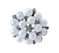 Sparkling Alloy Boutonniere Pin With Crystals And Pearls For Professional Wear Or Celebration Rhinestones Pearls Brooch