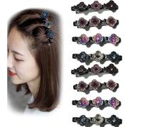 Sparkling Crystal Stone Braided Hair Clips, 2025 New Braided Hair Clips for Women, Braided Hair Clips,Sparkling Braided Hair Clips (8pcs)