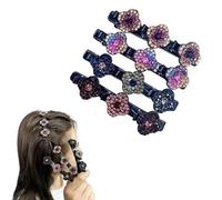 Sparkling Crystal Stone Braided Hair Clips, Braided Hair Clips for Women, Crystal Stone Braided Hair Clips, Stone Braided Hair Clips (4pcs-A)