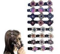 Sparkling Crystal Stone Braided Hair Clips, Braided Hair Clips for Women, Crystal Stone Braided Hair Clips, Stone Braided Hair Clips (8pcs-A+B)