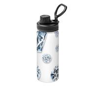 Sparkling Diamonds - Botella de agua aislada a granel de 18 onzas, acero inoxidable con tapa para adultos. Ideal para uso diario y actividades al aire libre