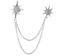 Sparkling Pin Chain Tassel Brooch Women Statement Jewelry for Dressy Occasions