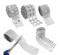 Sparkling Rhinestone Ribbon - Cake Decoration Wrap Band, 70.87 Inches Elegant Style with Shiny Crystal Design, Party Flexible Roll Strips, Event Accessory Luxurious Look, Cake Ribbon for Weddings