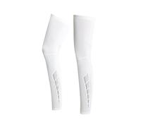 SparklWLeaf Manga de Compresión de Pierna Completa 1 par de mangas for piernas, manga compresión pierna completa for hombres y mujeres con tiras silicona antideslizantes(White-1Pair,L)