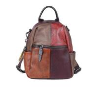 SparklWLeaf Mochila para mujeres Mochila de piel vaca con parches: bolso cuero suave y moderno for mujer, diseñador
