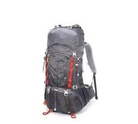 SparklWLeaf Mochilas de marcha Mochila impermeable de nailon gran capacidad, 45 + 5 L, for senderismo, camping, viajes, deportes al aire libre, bolso hombro unisex con marco malla resina(Light gray)