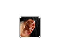 Sparkly Cz No Pierce Ear Cuff aretes Clip No Piercing Clip On arewrap Around Gold Silver pequeño aro cartílago de cristal Simple crawcrawclimber delicada ilusión múltiples media Huggie para mujeres