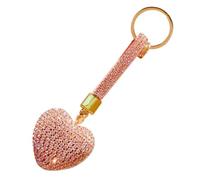 Sparkly Heart Keychain Brilliance - Women Key Ring Pendant Shiny Heart