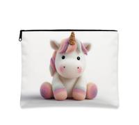 Sparkly Magical Horse - Bolsa de viaje para cosméticos, bonito organizador de maquillaje con purpurina pastel para mujer, bolsa portátil con cremallera, bolsa de aseo para el cuidado de la piel de