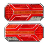 SPARKMOTO 2 x Luces Traseras Para Remolque Con Luz De Matricula, Pilotos Led Remolque Homologados Sumergibles 12V 24V, Pilotos Traseros Remolque LED 7 Funciones