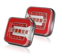 SPARKMOTO 2 x Luces Traseras Remolque 12V 24V, Pilotos Traseros LED Multifunciones para Remolques Tractor Camion, Faros traseros Remolque Sumergibles