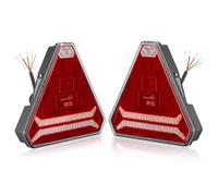 SPARKMOTO 2 x Luces Traseros Led Remolque Triangulo 12V 24V, Pilotos Traseras Para Remolque Tractor Agrícola camión,Luz de Remolque Led Homologados