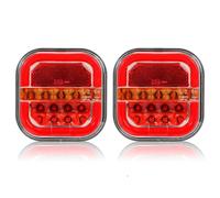 SPARKMOTO 2 x Pilotos led traseros remolque 5 funciones con luz matricula 12v 24v, faros traseros remolque led impermeable,Efecto intermitentes dinámicos y posición neón, Homologación ECE EMC
