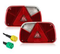 SPARKMOTO 2 x Pilotos Traseros Remolque Homologados 12V 7 Funciones, Luces Para Remolque Camion Caravana Incluir Bombillas,Pilotos de Remolque Con Conector Bayoneta 6 Pines