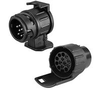 SPARKMOTO - Adaptador de enchufe remolque de 7 a 13 pines y adaptador de enchufe remolque de 13 a 7 pines, conector de enchufe 7 ranuras para remolque de coche, caravana, portabicicletas (SK713A)