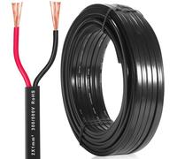 SPARKMOTO Cable de 2 Hilos para Remolque 10M, Cable Plano de 2 núcleos para Pilotos Remolque,80V 48V 24V 12V Cable Luces Remolque 2 Polos,Cable eléctrico para vehículo 2 x 1,0 mm²