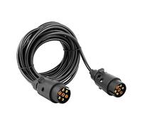 SPARKMOTO Cable de conexión extensión de Remolque 6m con Enchufe 7pines Remolque,Cable Recto de extensión 7 Pines para Remolque,Caravana,Enchufe Remolque 7pines con Cable Remolque 6m,Norma ISO 1724