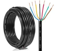 SPARKMOTO Cable de Remolque de 7 Pines 20M, Cable de 7 Hilos Enchufe de Remolque,Cable Luces Remolque 7 Polos 12V 24V 48V 80V,Cable eléctrico para vehículo 7 x 0,5 mm²