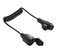 SPARKMOTO Cable extensión de Remolque Enchufe Macho de 13 Pines a Enchufe Hembra de 13 Pines, Cable de conexión extensión de Remolque, Cable de extensión de Caravana, Cable Adaptador de Remolque 1.8M