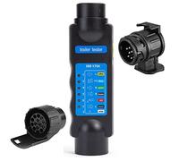 SPARKMOTO Comprobador de iluminación 7 Pines,12V Comprobador Enchufe Remolque 7 Pines con Adaptador Conector Remolque 13 a 7 Pines y Adaptador de Remolque de 7 a 13 Pines,Comprobador Remolque(SKT0713)