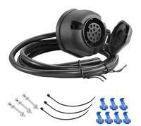 SPARKMOTO Enchufe de Remolque 13 Pines Hembra con Cable,Kit Enchufe Remolque 13 Polos con 2 m Cable precableado de 8 núcleos para automóviles remolques,Coche,Enchufe de Conexión de Remolques 13 Polos