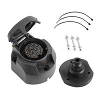 SPARKMOTO Enchufe de Remolque 13 Pins Hembra Kit,Enchufe 13 Pins para Remolque Coche Caravana,Enchufe Zócalo Remolque 13 Polos 12V Impermeable,con componentes de Montaje