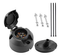 SPARKMOTO Enchufe de Remolque 7 Pines Hembra,Enchufe 7 Pins para Remolque 12V Impermeable, zócalo Remolque 7 Pines Kit,con componentes de Montaje