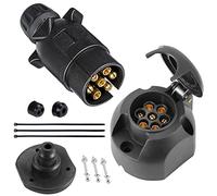 SPARKMOTO Enchufe de Remolque 7 Pines Hembra Macho, Conector para Caravana y Coche, Enchufe 7 Polos