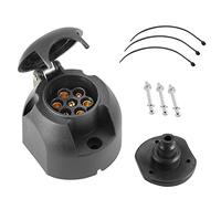 SPARKMOTO Enchufe Remolque 7 Pines Hembra,Conector Enchufe de Remolque 7 Polos,12V zócalo 7 Polos Remolque Coche,con componentes de Montaje