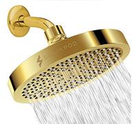 SparkPod Cabezal de ducha, lluvia de alta presión, aspecto dorado moderno de lujo, sin complicaciones, instalación en 1 minuto, el reemplazo ajustable perfecto para tus cabezales de ducha de baño