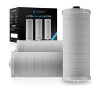 SparkPod Cartucho de filtro de ducha, purificación de agua mejorada, paquete de 3, cabezal de ducha suavizante de agua, instalación en 1 minuto, agua ultra filtrada, bloque de carbón activado,