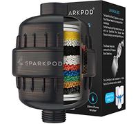 SparkPod High Output Shower Filter Capsule - Suitable for People with Sensitive and Dry Skin and Scalp, Filters Chlorine and Impurities | 1-min install (Vintage Oil Rubbed Bronze, Nuevo Formula)