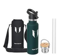 Sparrow Botella Agua Acero Inoxidable 620ml - Botella Termica con Pajita
