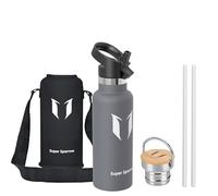 Super Sparrow Botella Agua Acero Inoxidable - Botella Agua Niños - 500ml - Botella Termica Boca Estándar - Sin BPA, para Niños & Adultos, Deporte, Oficina, Yoga, Ciclismo