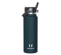 Sparrow SwivelSip Botella Termica - Botella Agua Acero Inoxidable Boca Ancha con Pajita - 1.2L - Sin BPA y Antifugas - para Deporte, Gimnasio, Oficina, Yoga, Ciclismo