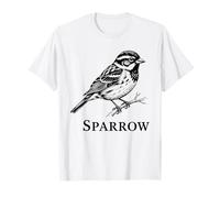 Sparrow Vintage Bird Common Songster Wildlife Study Notes Camiseta