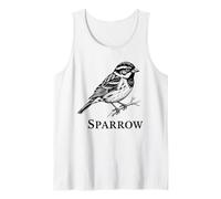 Sparrow Vintage Bird Common Songster Wildlife Study Notes Camiseta sin Mangas