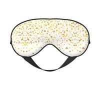 Sparsed Dreamy - Máscara de ojos suave con estampado de estrellas y puntos, funda reversible para viajes, correa ajustable opaca para dormir