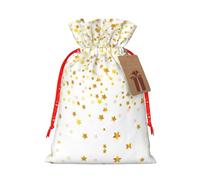 Sparsed Dreamy Stars And Spots - Práctica bolsa de Navidad con cordón, 4.7 x 6.9 pulgadas para Navidad, Halloween