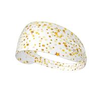 Sparsed Dreamy Stars And Spots Printing One-Pack - Diadema elástica cómoda para ejercicio, banda atlética, 4.3 x 13.4 pulgadas, suave y transpirable
