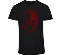 Sparta Camiseta Hombre : Casco Sparta - Fitness Camiseta Vikingo Regalos para Hombres - Ropa Vikinga, Negro , L