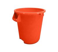 SPARTA Contenedor de basura de residuos Bronco, contenedor de basura redondo para desecho, 10 galones, naranja