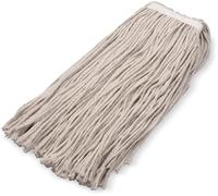 Sparta FLO-Pac Cotton Mop Head, Cut-End, Narrow Band with White Band for Organized Cleaning, 32 Inches, Tan, (Pack of 12)