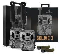 Spartan Camera GoLive3 - Paquete de 2 cámaras de caza GoLive3, transmisión en vivo, gran angular de 96°, activada por movimiento, fotos FHD bajo demanda y videos de 1080p, batería de litio integrada