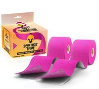 Spartan Tape Vendaje Neuromuscular Kinesiolog 5cm x 5m [2 Rollos] - Cinta El?Stica Banda Fisioterapia SportsTape para Lesiones Musculares Articulaciones Protección Deportiva (2X Wild Pink)