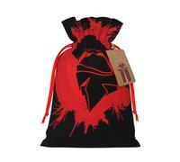 Spartan Warrior - Bolsa de regalo de lona de Navidad con cordón, bolsa de regalo personalizada reutilizable